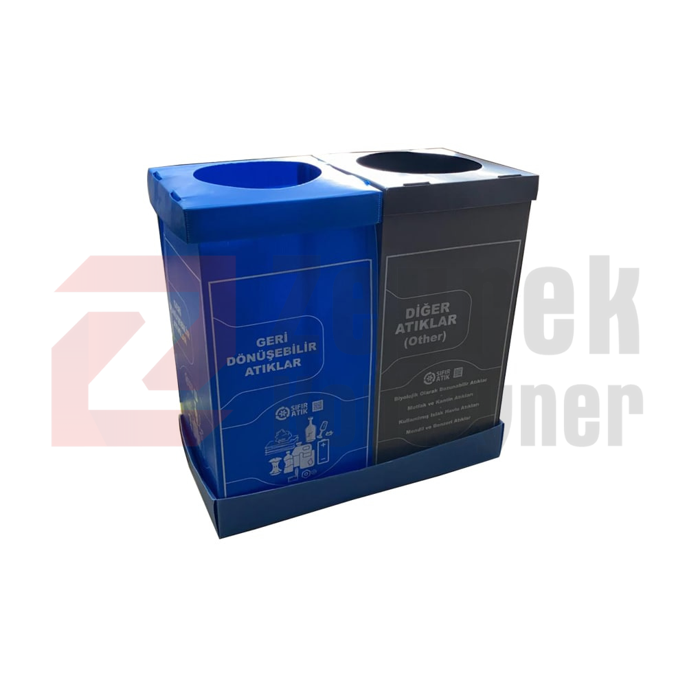 70 Litre 2'Li Sıfır Atık Kutusu